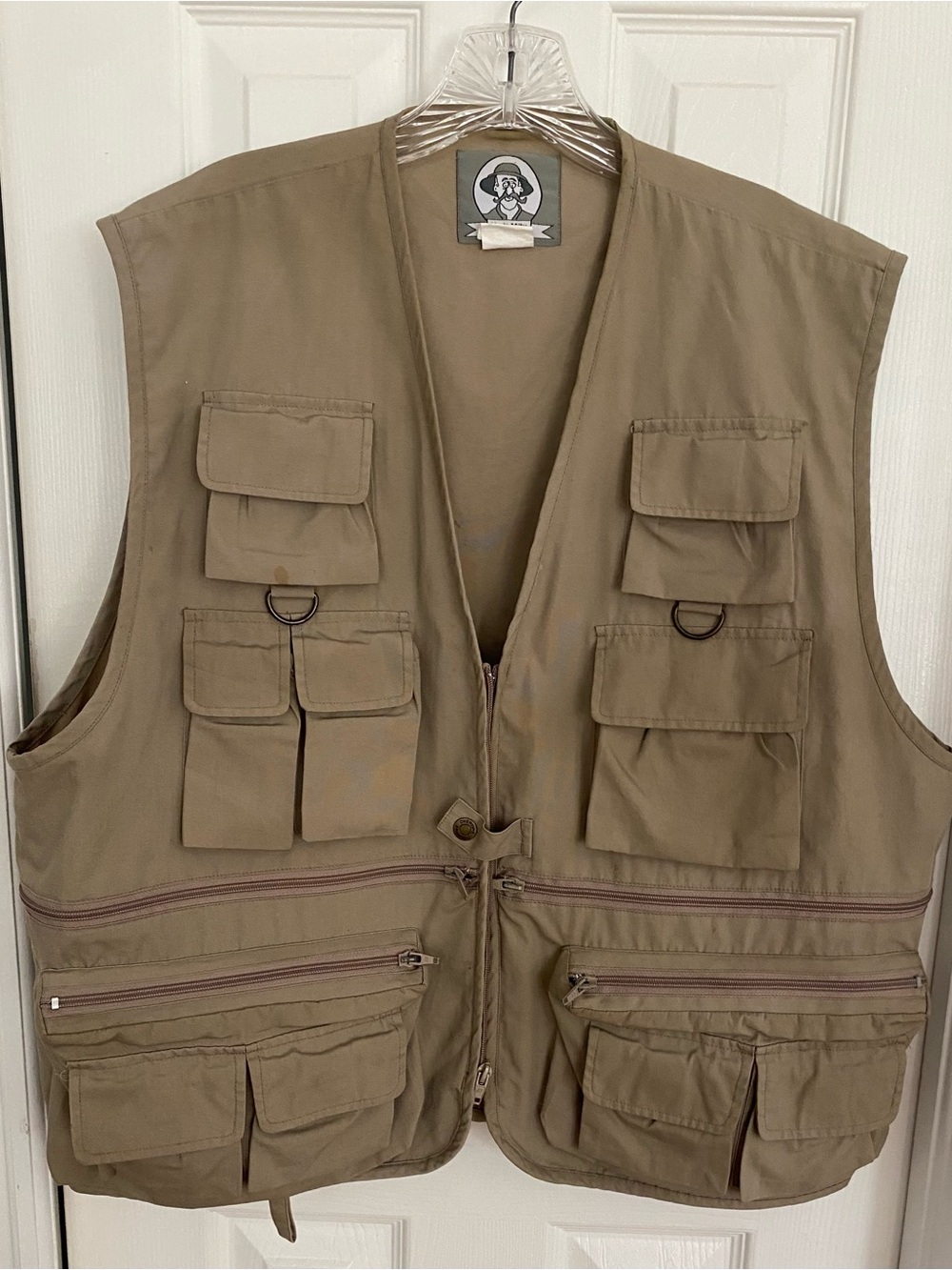 Uncle Milty Multi-Pocket Utility Vest - Khaki-Large.